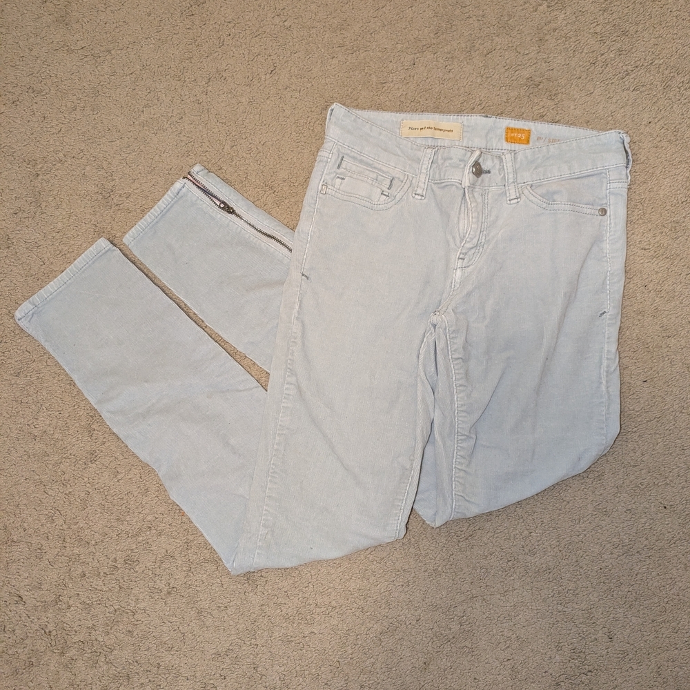 Pilcro (Anthropologie) Women's Soft Blue Straight Leg Jeans